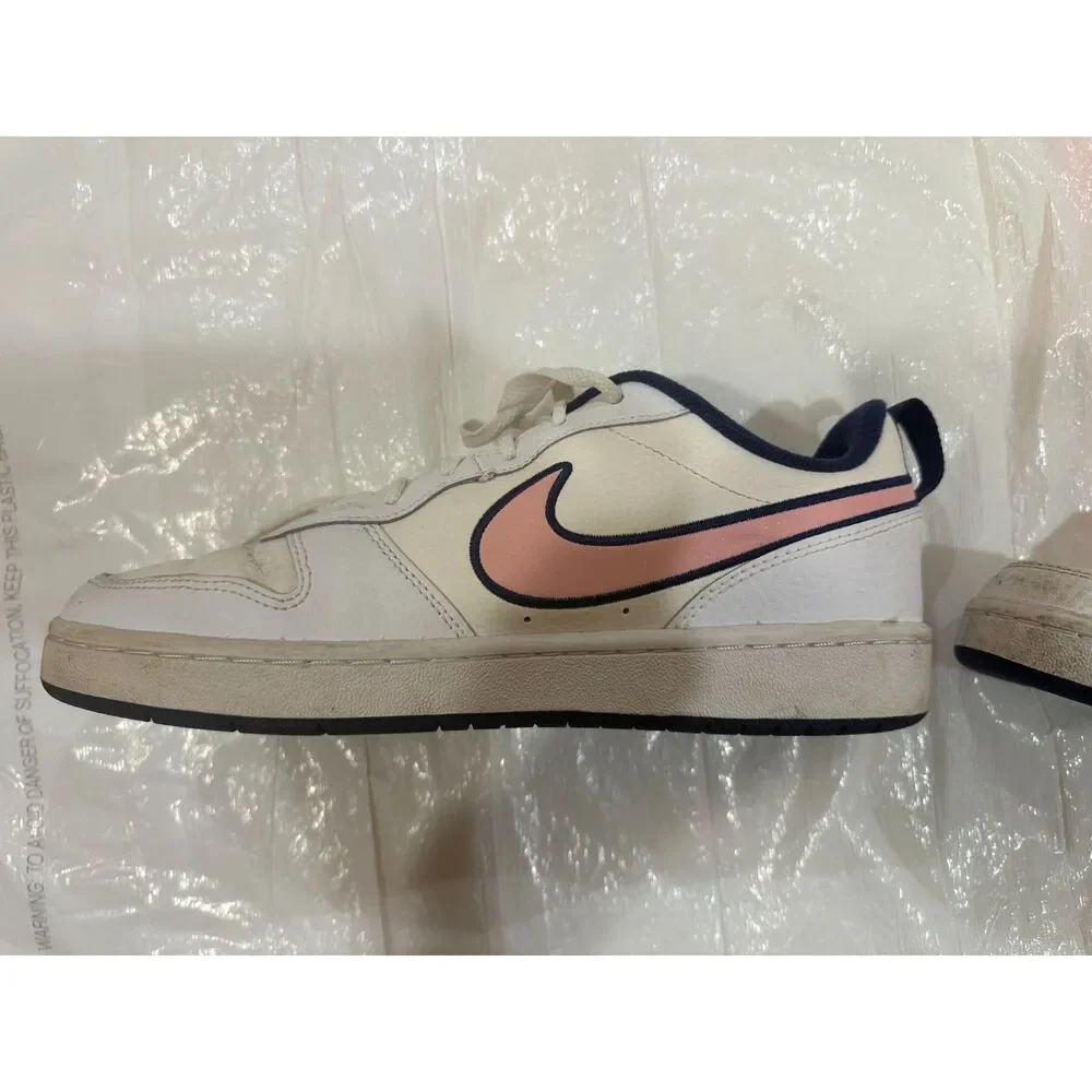 Nike Court Borough Low 2 SE GS Pink Glaze Midnight Navy White Sneakers 7Y
